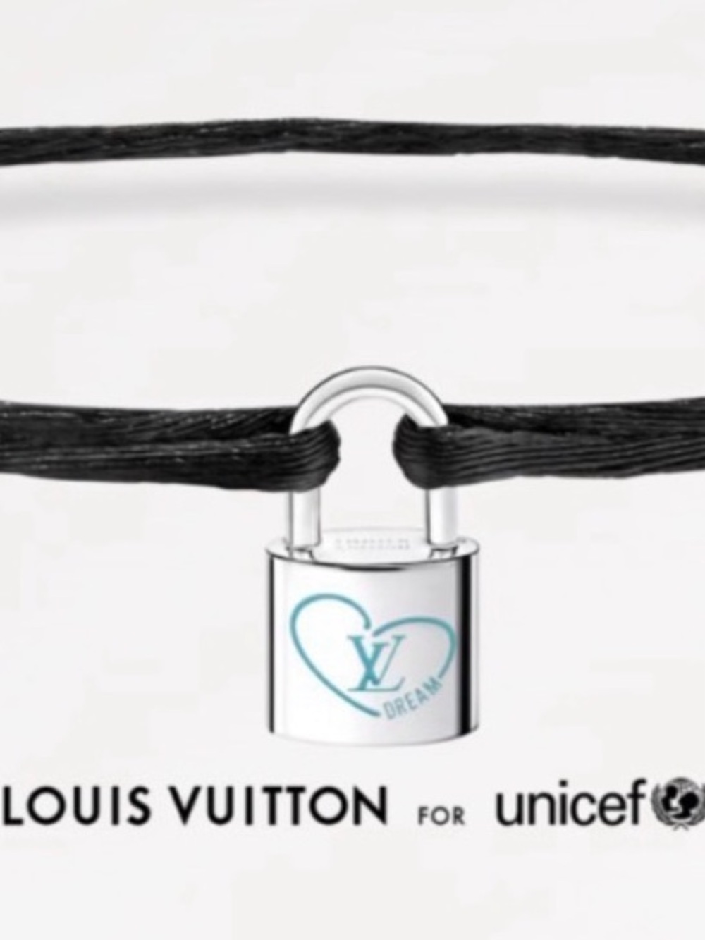 LV Silver Lockit Cord Bracelet (unisex women’s mens)